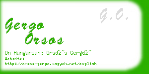 gergo orsos business card